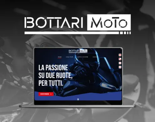 Design scuro e deciso del progetto Bottari Moto